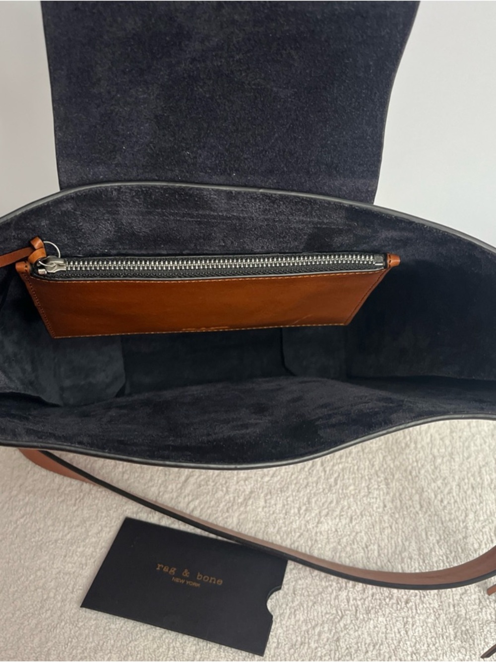 Rag & Bone Atlas Bucket Tan Leather Bag - Picture 9 of 16